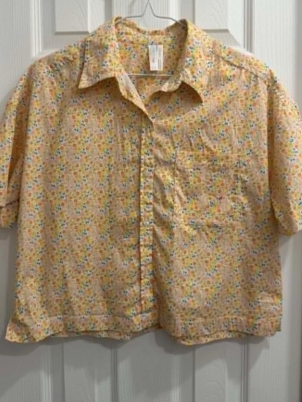 Twik Crop button down shirt